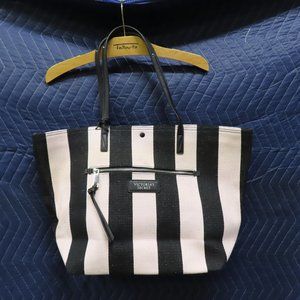 NEW Victoria's Secret Striped Zipper Toat